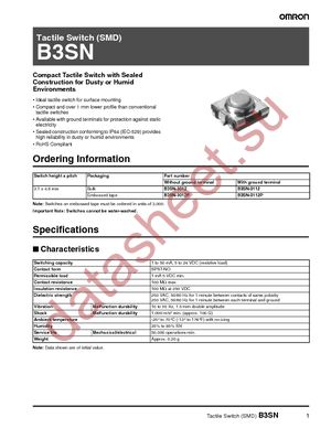B3SN-3012 datasheet  